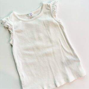 GAP Kids White Tank Top with Lace Sleeves